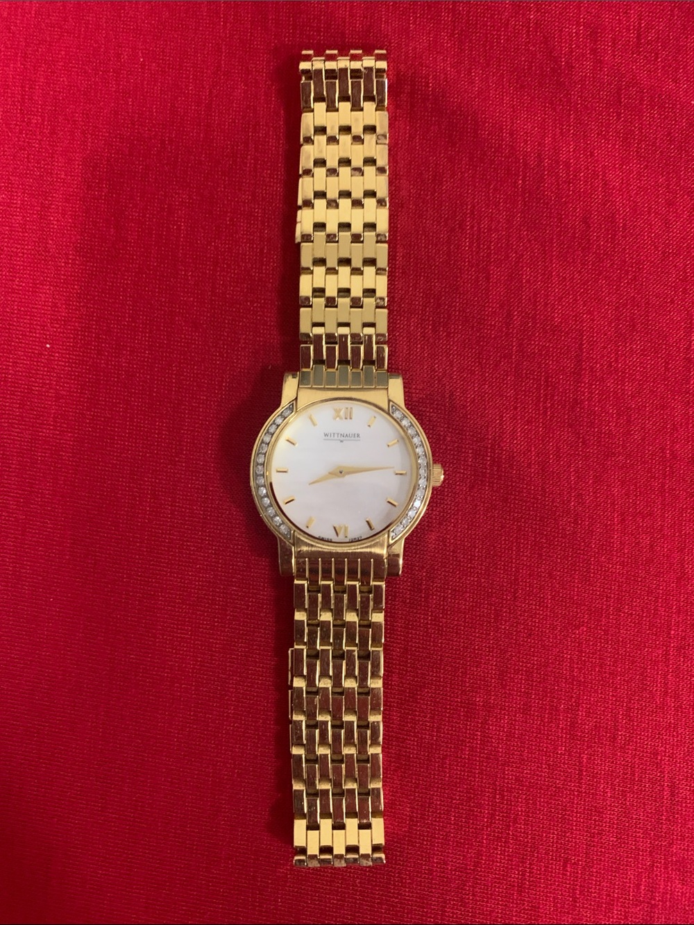 Whittnauer Gold-Tone Women's Diamond Accented Bracelet Watch